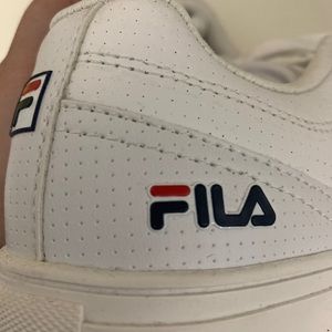 Fila white running shoes